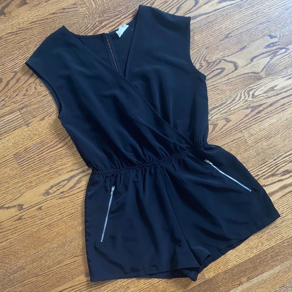 ONE CLOTHING short black romper. Size Medium - Picture 1 of 3